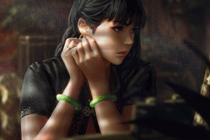 GUWEIZ 动漫女孩美女 上耳环 人物插画 4k动漫壁纸