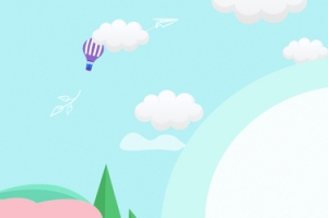 幼儿园卡通可爱蓝色banner