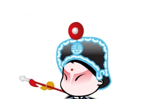 可爱国潮戏曲人物元素