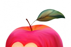 214情人节爱心苹果高清PNG透明图片设计素材免费下载