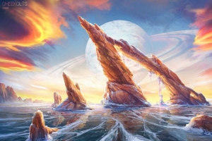 行星 岩石 幻想 冰 艺术 4k壁纸 3840x2160