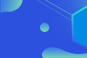 蓝色几何渐变夏季促销banner