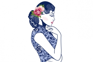 古风女人站立素材