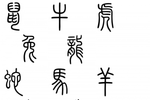十二生肖篆书字体