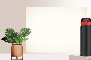 简约文艺冬季保温杯banner