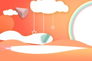 创意卡通banner海报背景