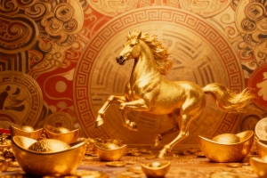 2026金色骏马 元宝 金马送福 4k壁纸