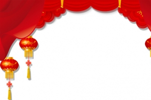 大红色2019新年展板