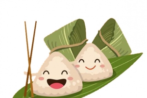 可爱的卡通粽子