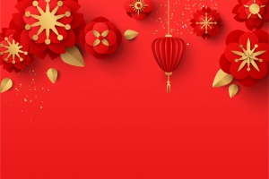 红色喜庆快乐猪年高清背景