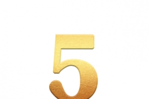 金色质感数字-5