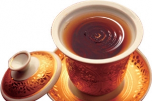 橙色茶杯红茶端午