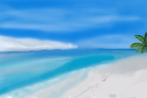 风景 海边 沙滩 树 花 高清 4k 壁纸