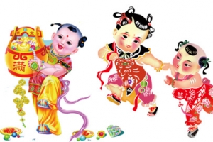 年画娃娃免抠素材