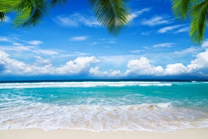 夏季海滩海边风景4K壁纸