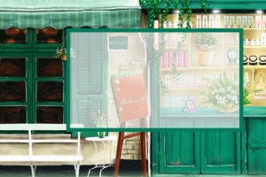 美妆节文艺手绘水彩绿banner