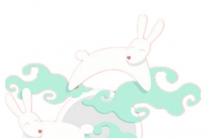 中秋玉兔圆月素材