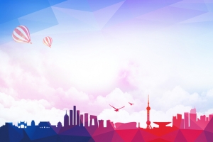 几何图形城市剪影背景