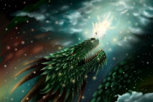 龙 艺术 小说 生物 发光 闪闪发光 4k壁纸 3840x2160