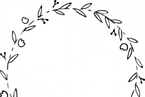 黑白花环