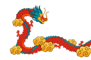 国潮风龙中国龙经典龙龙云