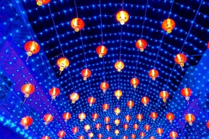 灯笼 花环 节日 辉光 中国 4k壁纸 3840x2160
