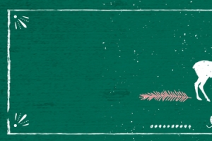简约卡通梦幻圣诞节绿色banner
