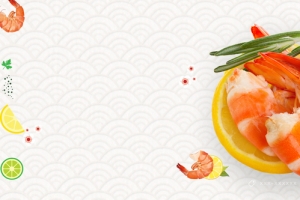 海鲜简约白色海报背景banner