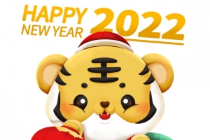 2022新年卡通立体虎拿灯笼