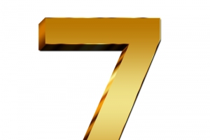 数字 立体 金属 7