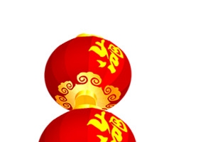 2017新年红色灯笼
