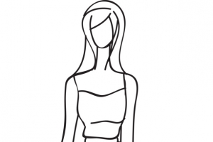 美丽女孩简笔画