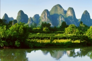 桂林山水全景5120x1440风景壁纸