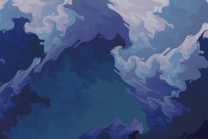 3840x2160 油漆 笔划 污渍 抽象 蓝色壁纸 背景
