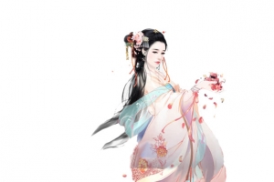 古风撒花女子