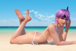 海滩比基尼性感游戏美女3840x2160高清壁纸