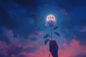 唯美月之花瓣4k高清壁纸3840x2160免费下载 适配平板笔记本便携设备