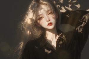 暗色系动漫少女2560x1600分辨率壁纸