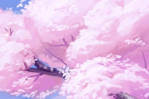 唯美浪漫粉色春季樱花节海报
