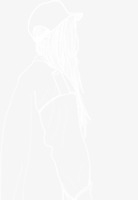 美女粉笔画