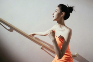 张天爱 橘色裙子4k美女壁纸