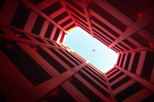 建筑 天空 平面 建筑 墙壁 红色 4k壁纸 3840x2160