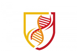 红橙色盾牌logo