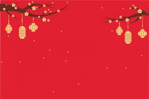 春节海报挂灯笼背景素材