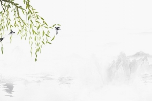 谷雨水墨中国风食品水墨山水banner