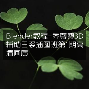 Blender教程，乔尊尊3D日系插图班第1期，高清画质详解