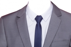 灰色西装领带高清PNG透明免扣设计素材免费下载