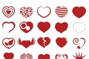 心形标志元素图标