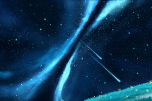 银河与月光插画banner