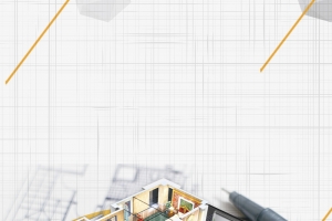 3D建模家居装修创意设计海报背景素材